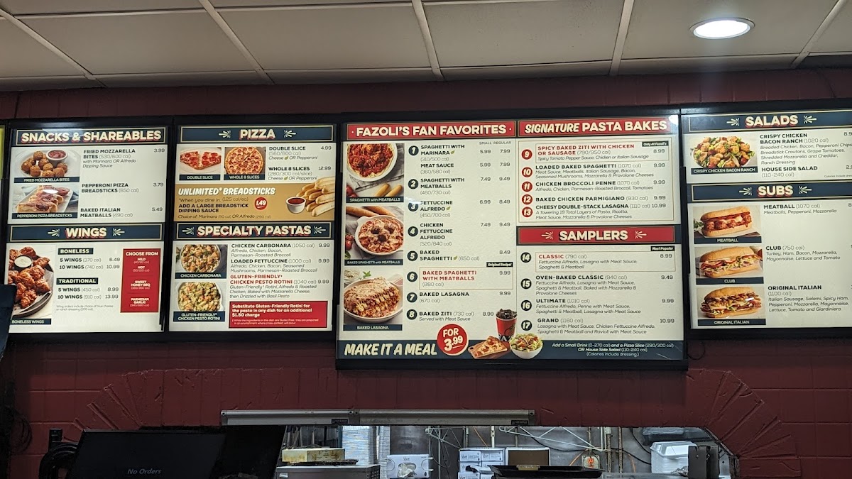 Fazoli's Photo Menu 1