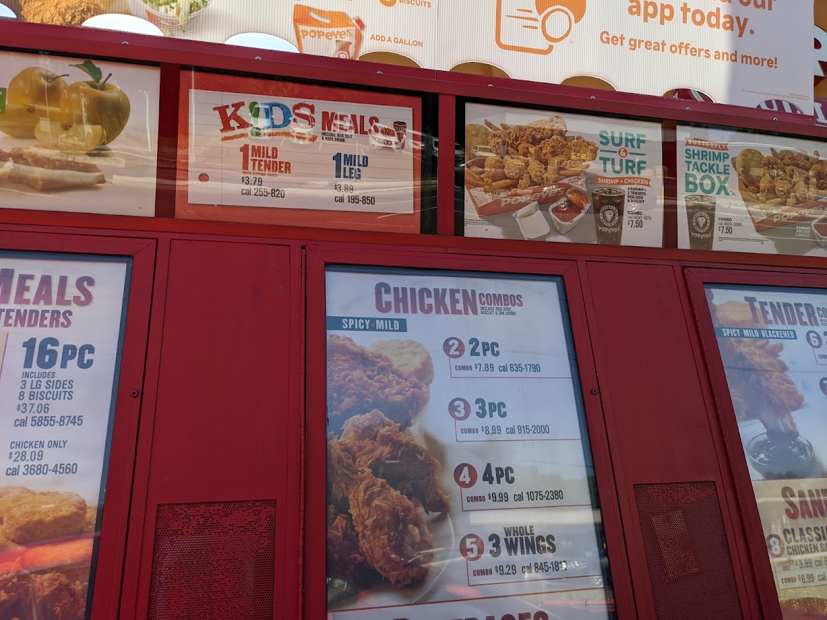 Popeyes Louisiana Kitchen Photo Menu 2