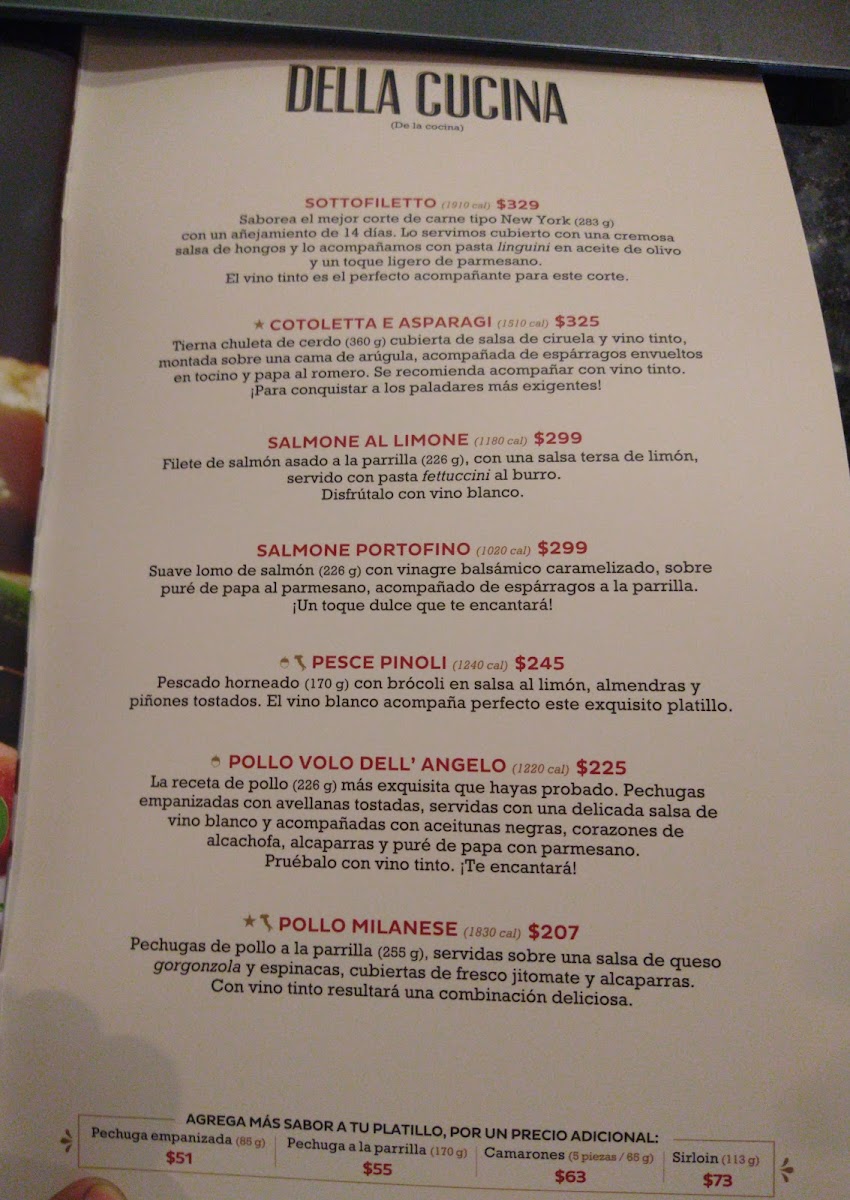 Italianni’s Photo Menu 2