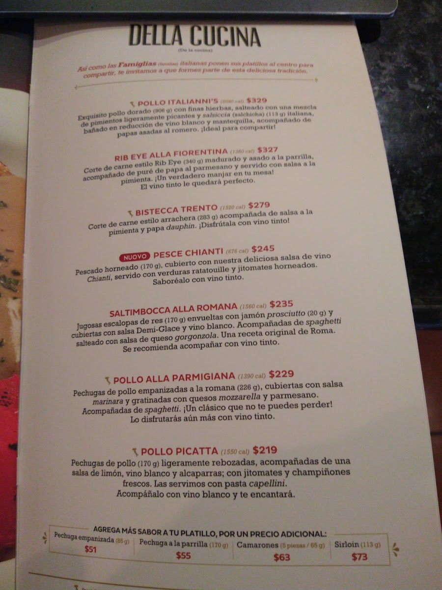 Italianni’s Photo Menu 5