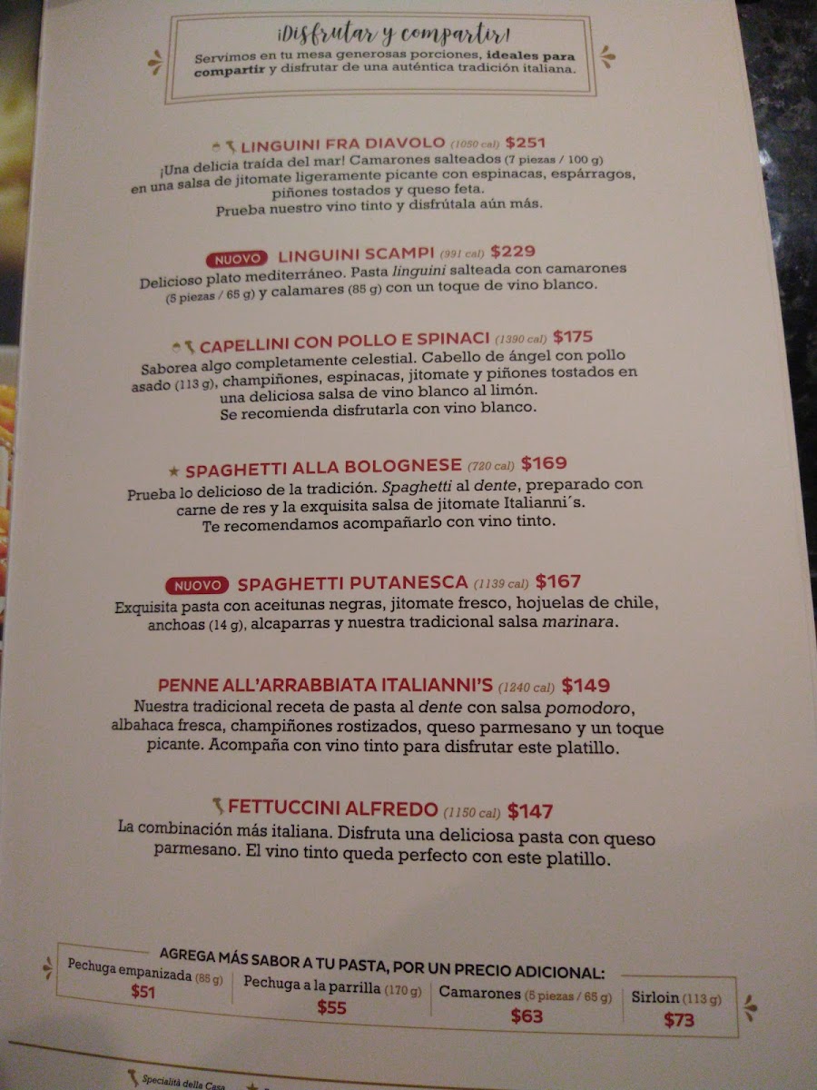 Italianni’s Photo Menu 6