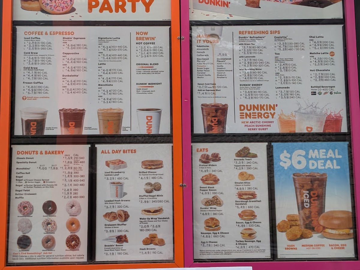 Dunkin' Photo Menu 1
