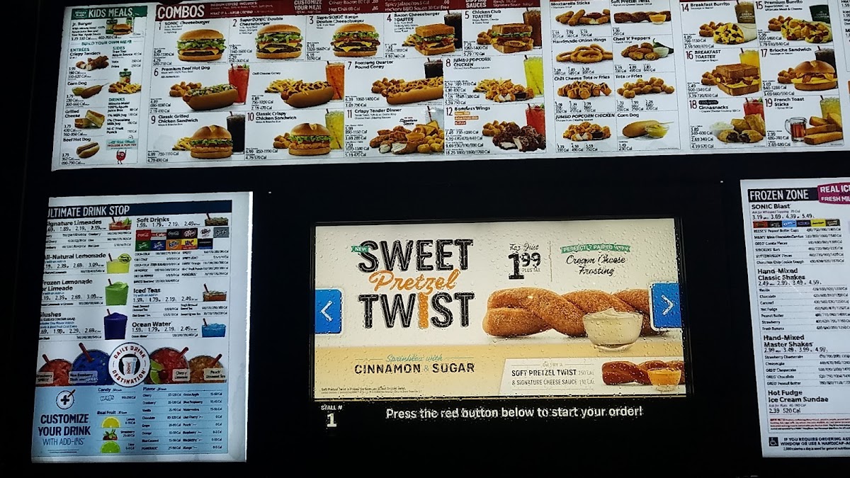 Sonic Drive-In Photo Menu 1