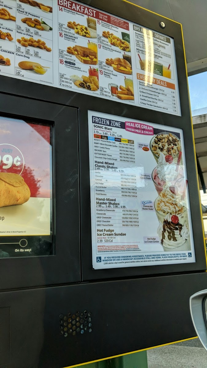 Sonic Drive-In Photo Menu 2