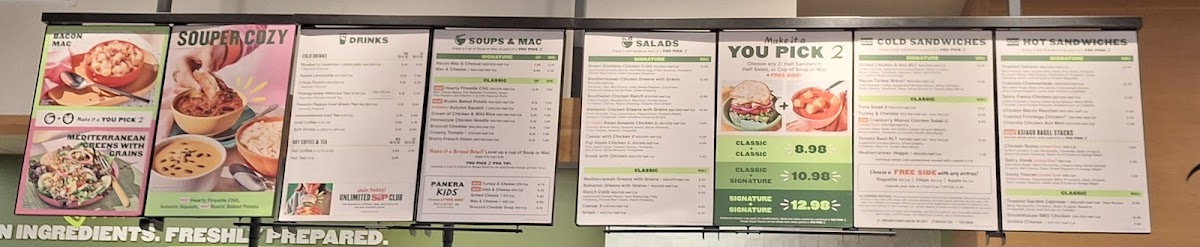 Panera Bread Photo Menu 1
