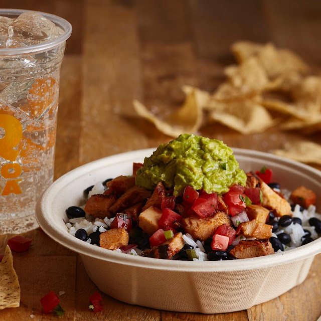 Burrito Bowl Topped with Freshly Grilled Adobo Chicken Brings the Flavor