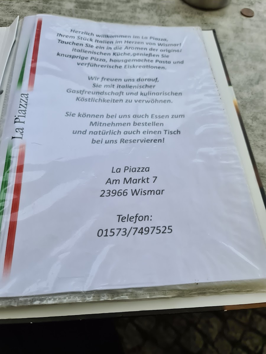 La Piazza Photo Menu 2