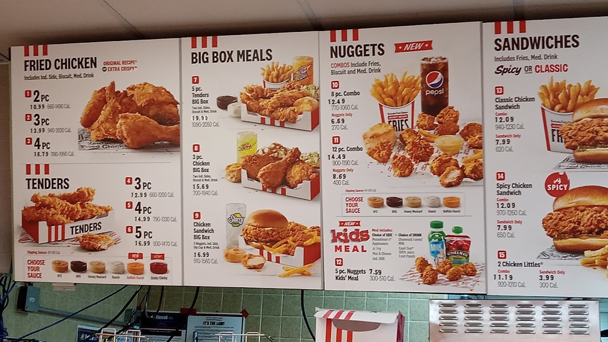 KFC Photo Menu 1
