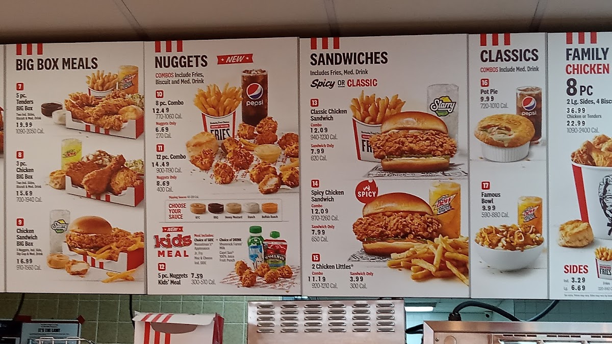 KFC Photo Menu 3