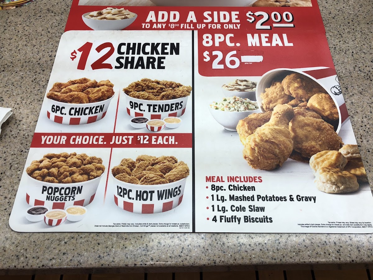 KFC Photo Menu 6
