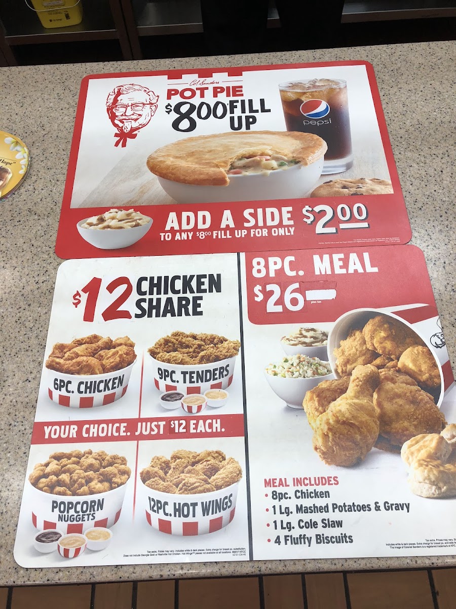 KFC Photo Menu 8