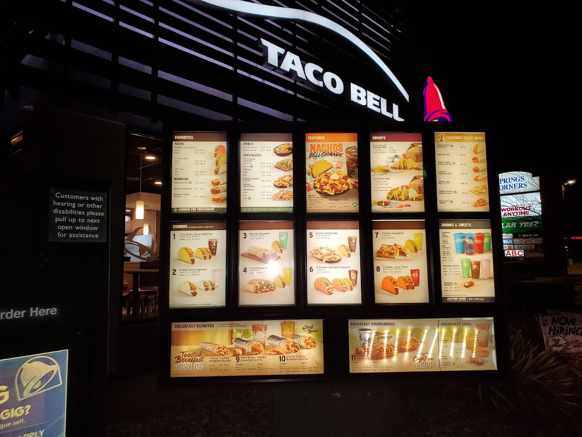 Taco Bell Photo Menu 1