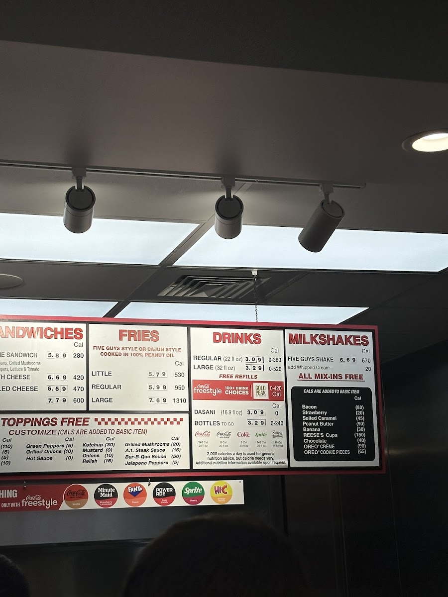 Five Guys Photo Menu 1