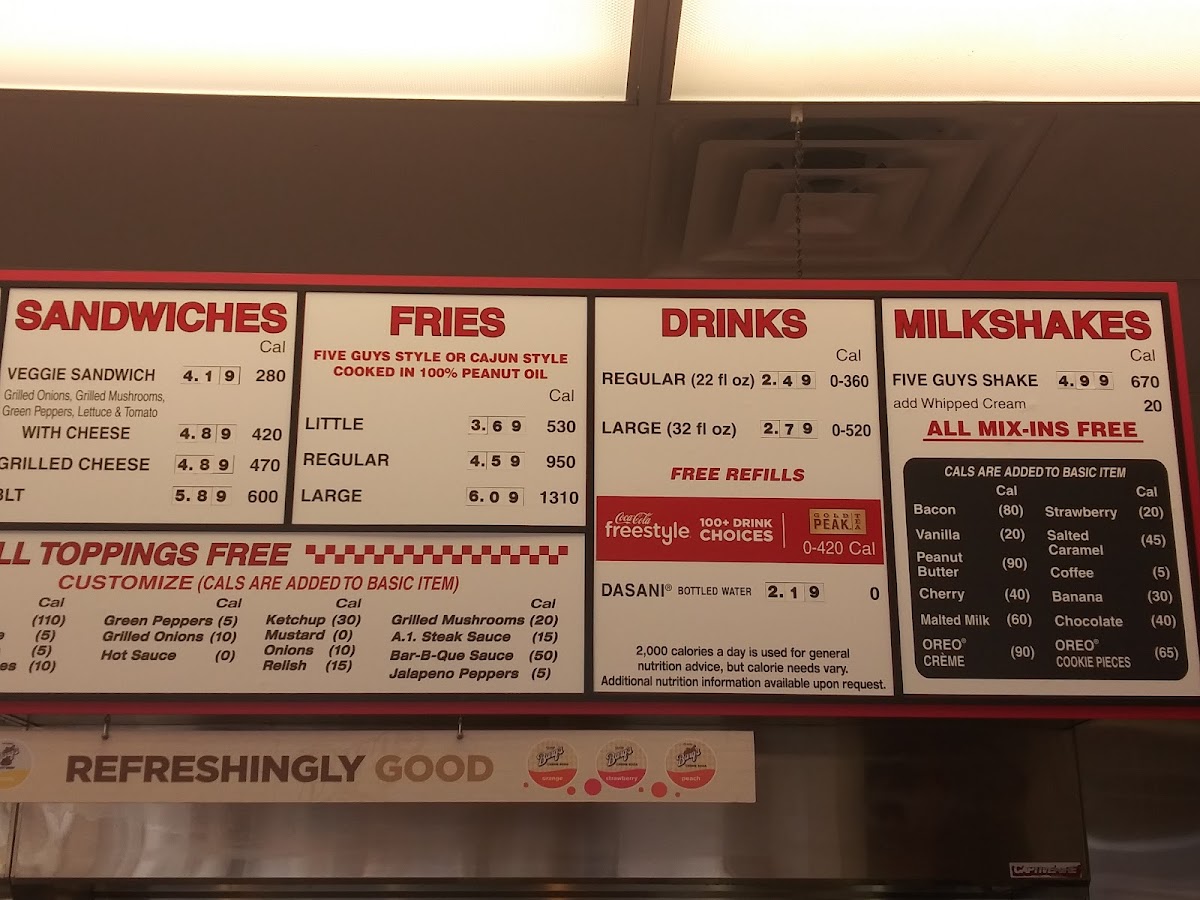Five Guys Photo Menu 3