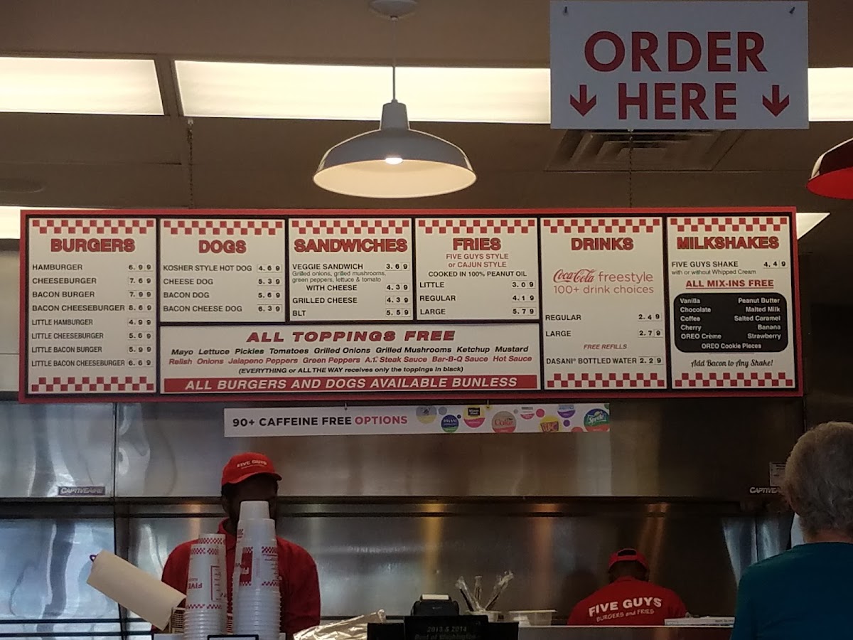 Five Guys Photo Menu 5