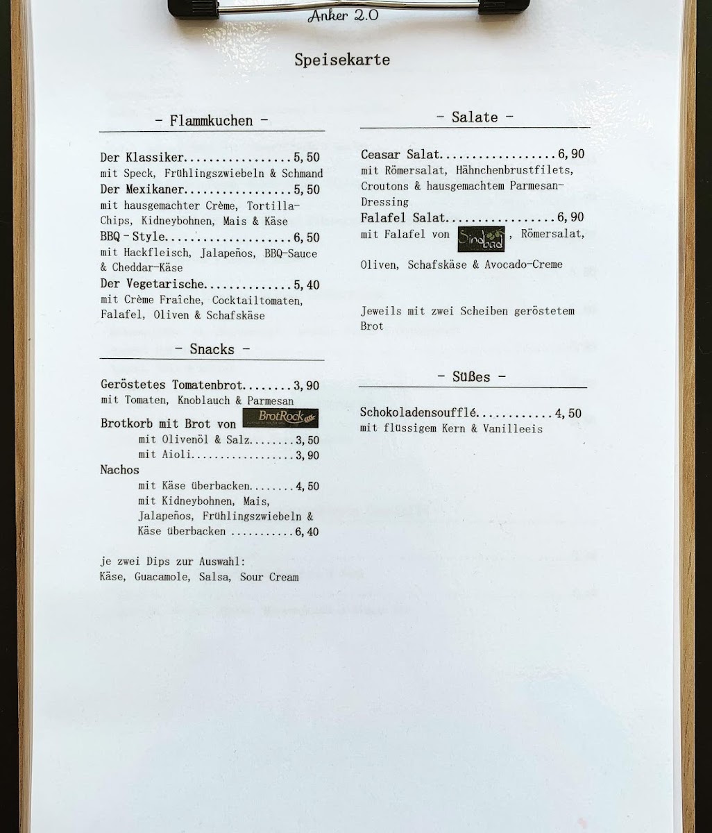 Zum Anker Photo Menu 1