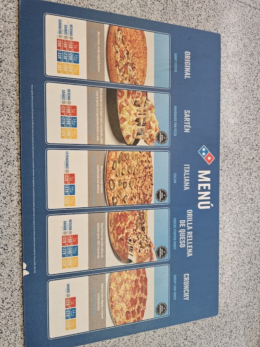 Domino's Pizza Photo Menu 3