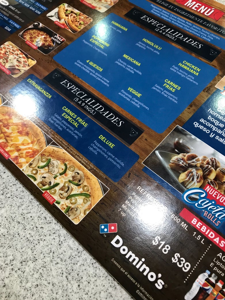 Domino's Pizza Photo Menu 4