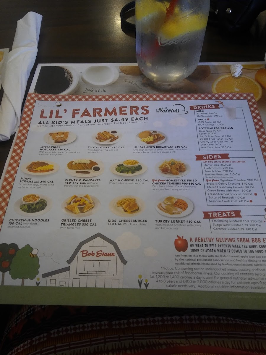 Bob Evans Photo Menu 3