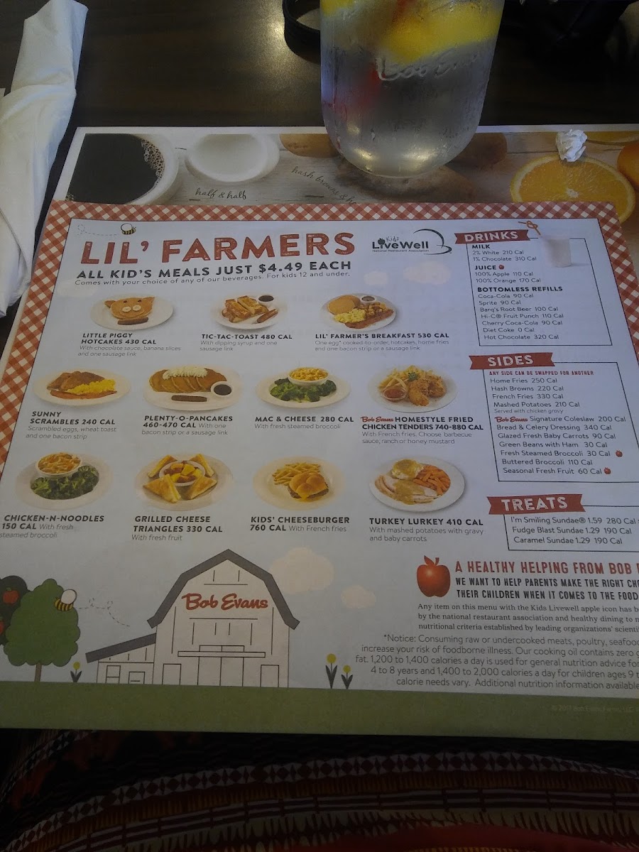 Bob Evans Photo Menu 4
