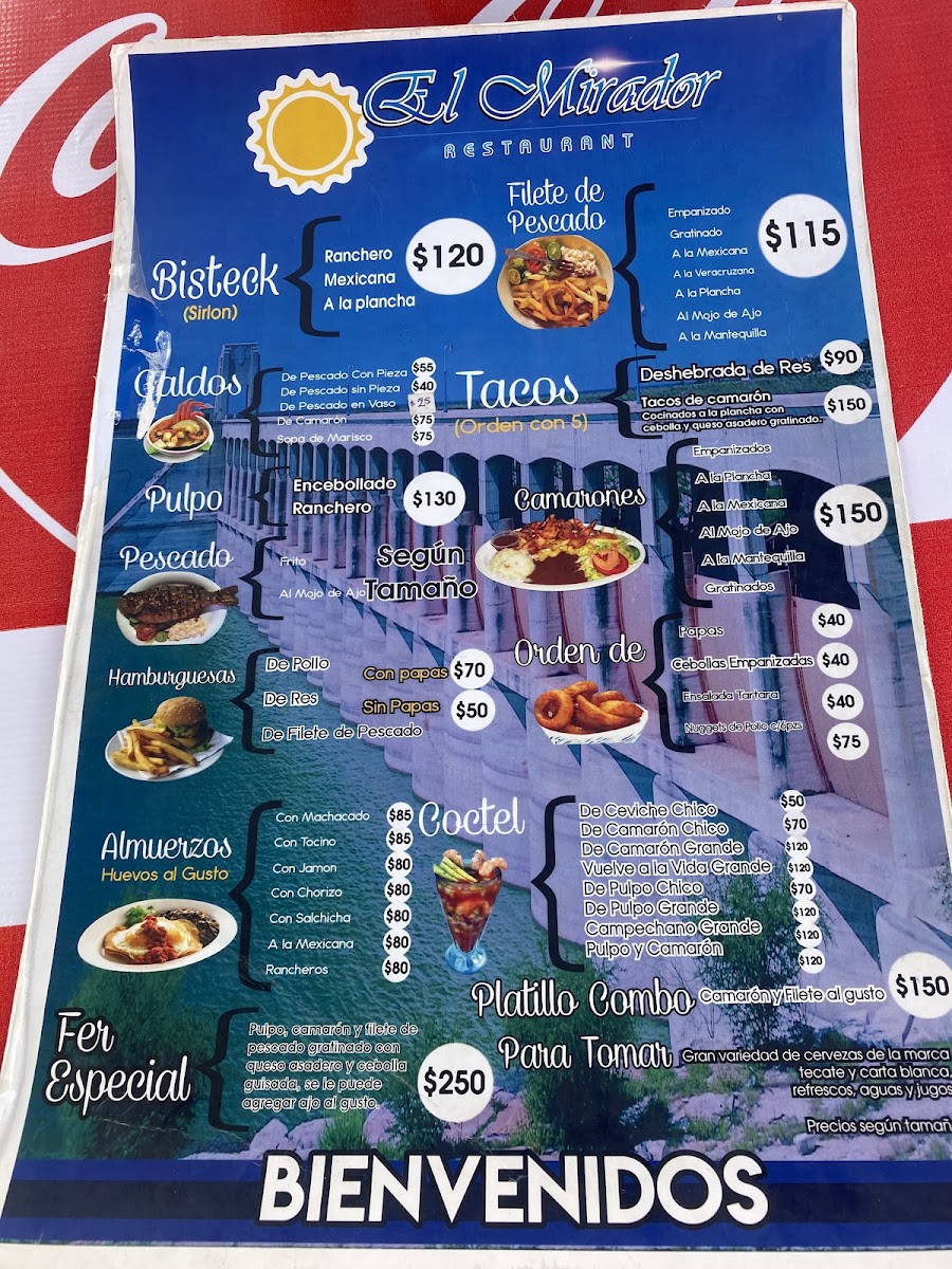 Restaurant 'El Mirador' Photo Menu 1