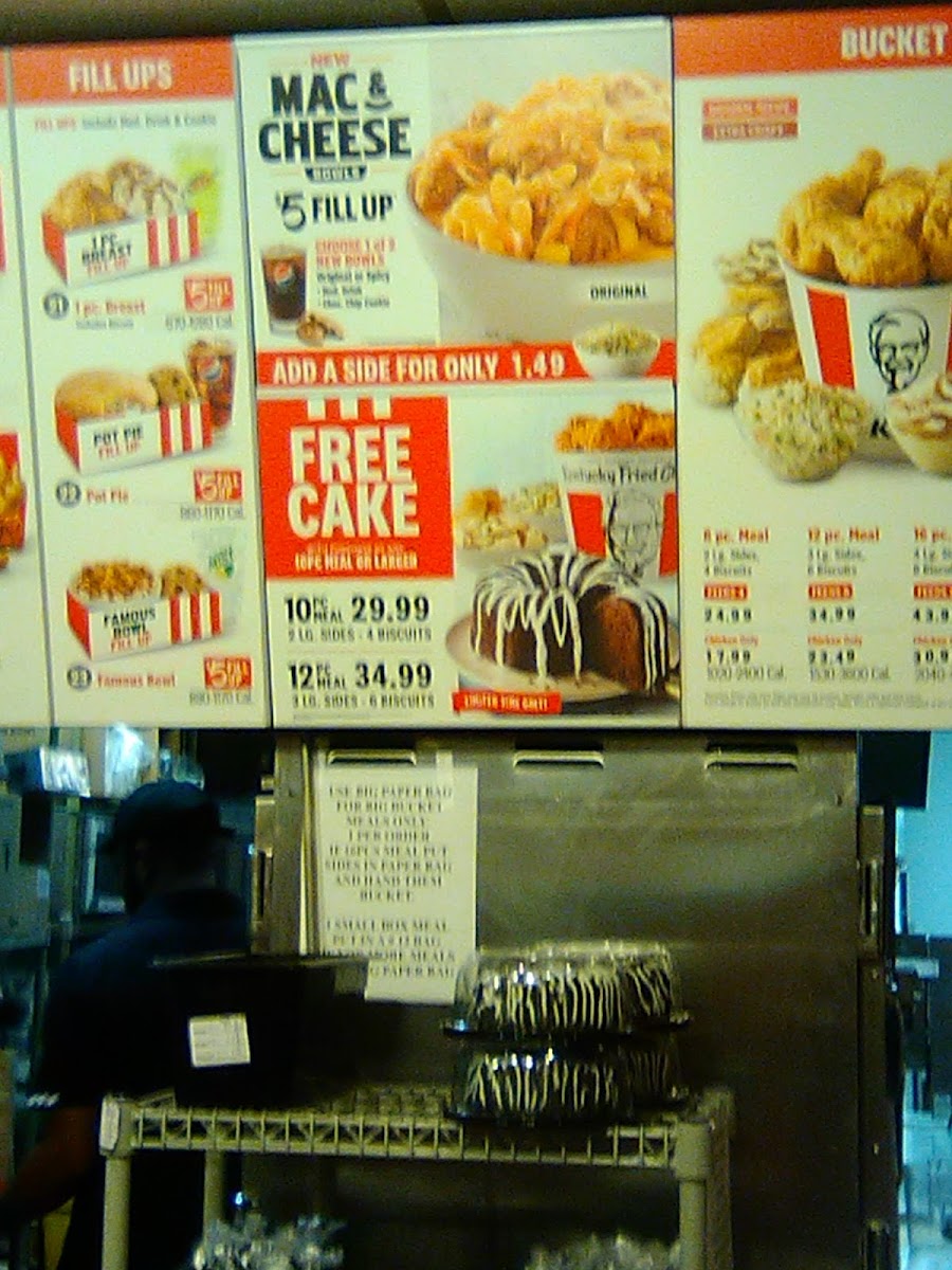 KFC Photo Menu 1