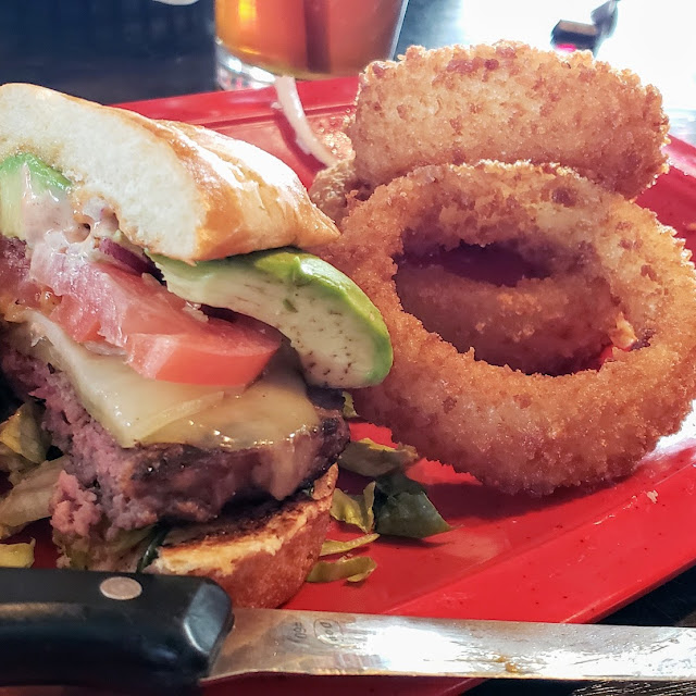 Madlove Burger and Onion Rings