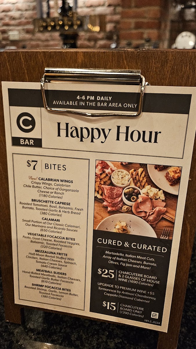 Carrabba's Italian Grill Photo Menu 1