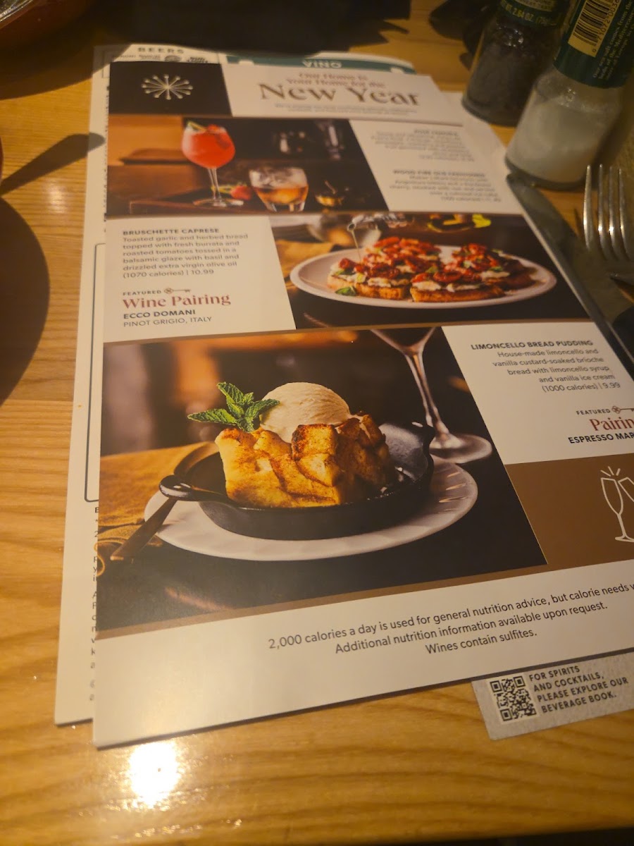 Carrabba's Italian Grill Photo Menu 2