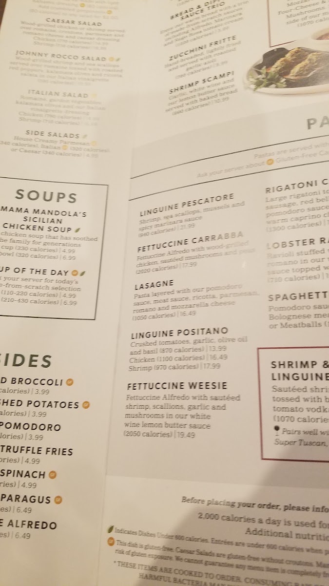 Carrabba's Italian Grill Photo Menu 5