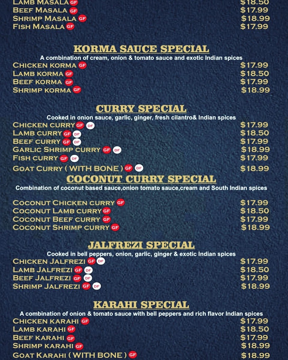 The Masala Culture Photo Menu 2