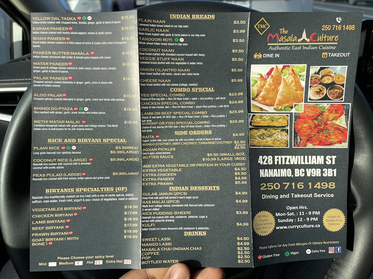 The Masala Culture Photo Menu 5