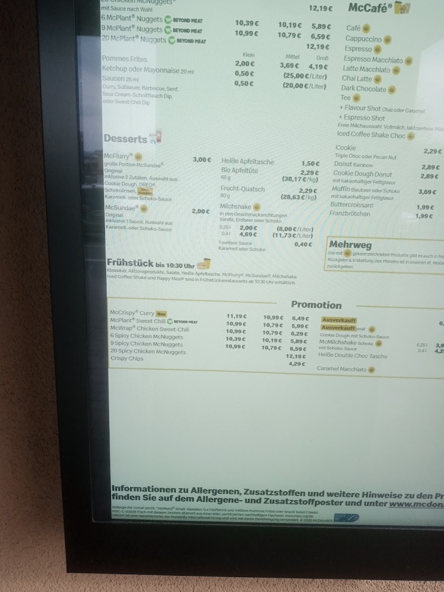 McDonald's Photo Menu 2