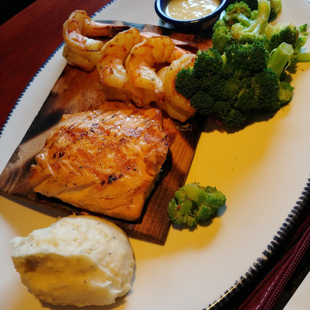 Grilled Lobster Shrimp and Salmon