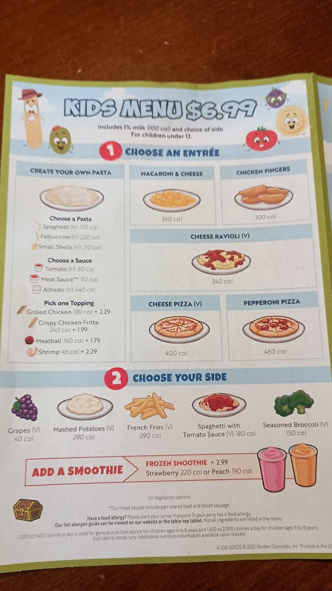 Olive Garden Italian Restaurant Photo Menu 3