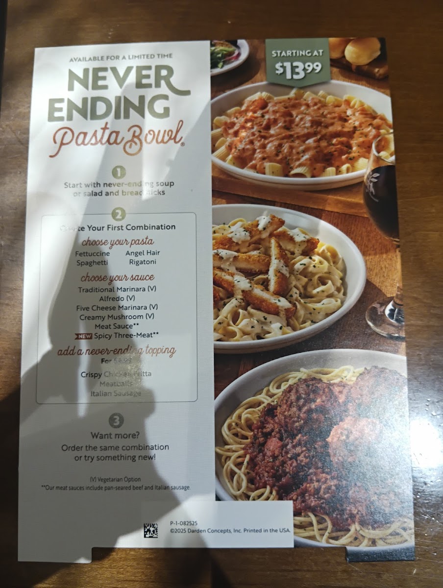 Olive Garden Italian Restaurant Photo Menu 6