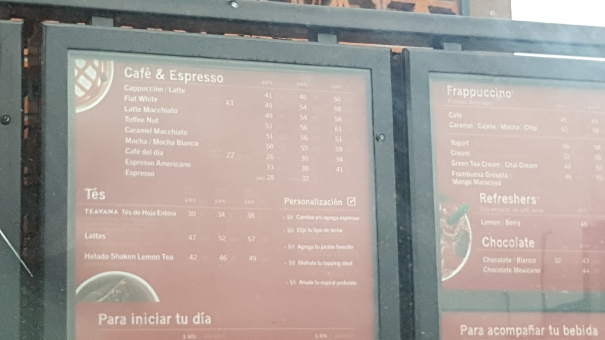 Starbucks Photo Menu 4