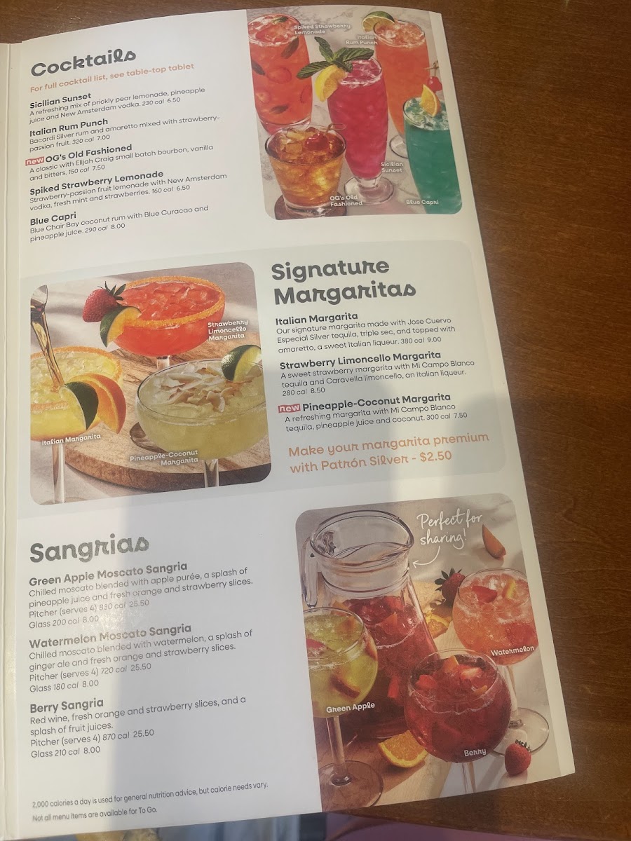 Olive Garden Italian Restaurant Photo Menu 1