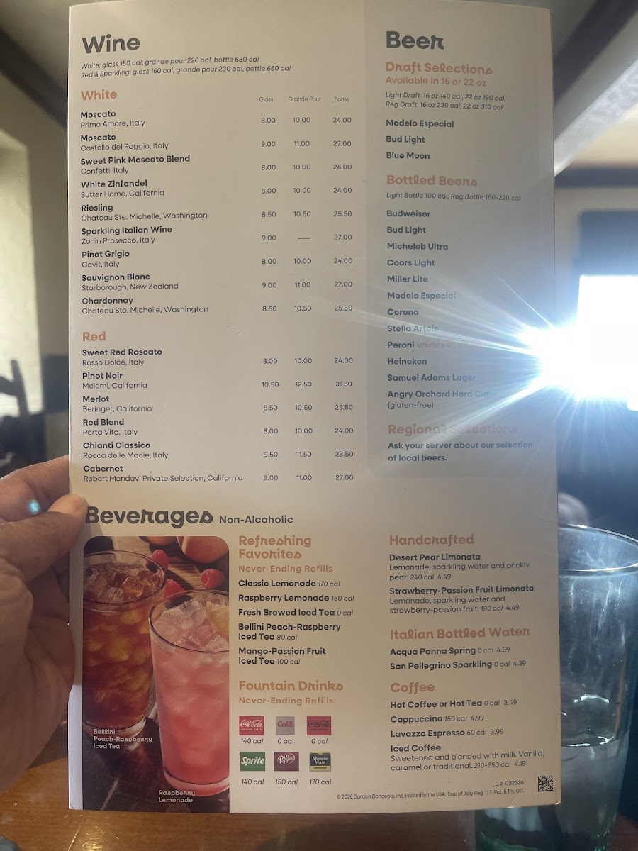 Olive Garden Italian Restaurant Photo Menu 3