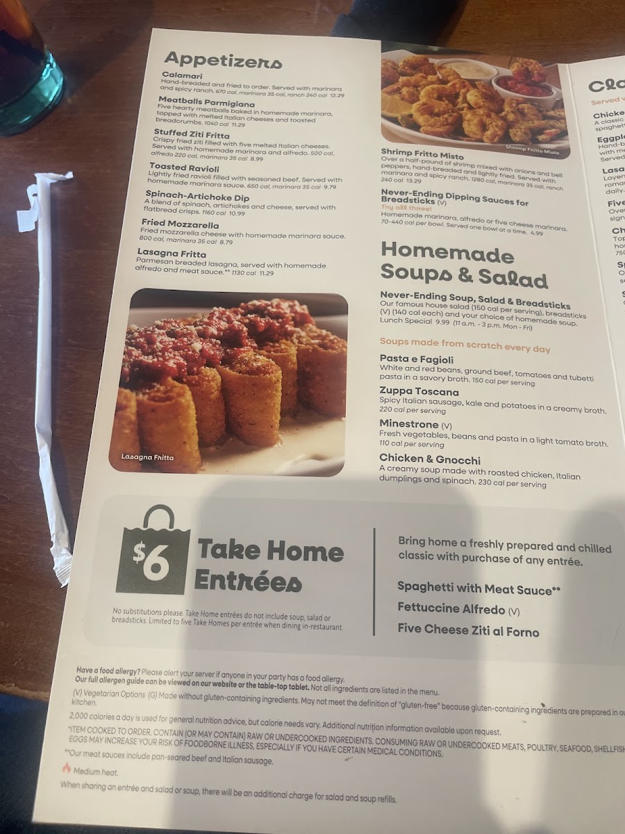 Olive Garden Italian Restaurant Photo Menu 4