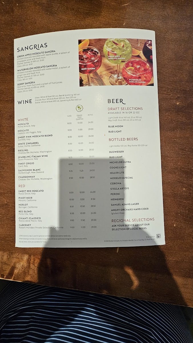 Olive Garden Italian Restaurant Photo Menu 8