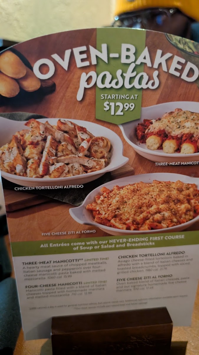 Olive Garden Italian Restaurant Photo Menu 9