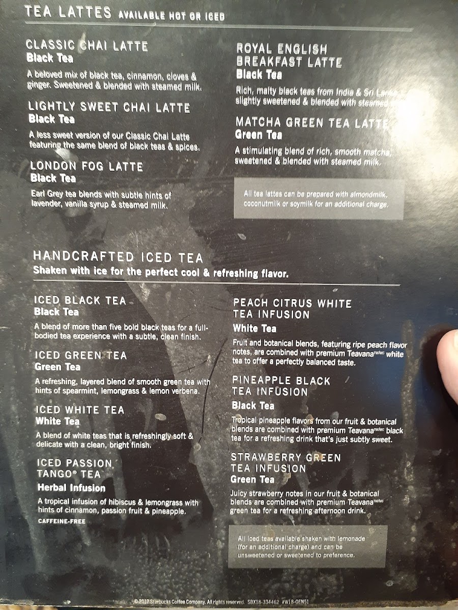 Starbucks Photo Menu 1