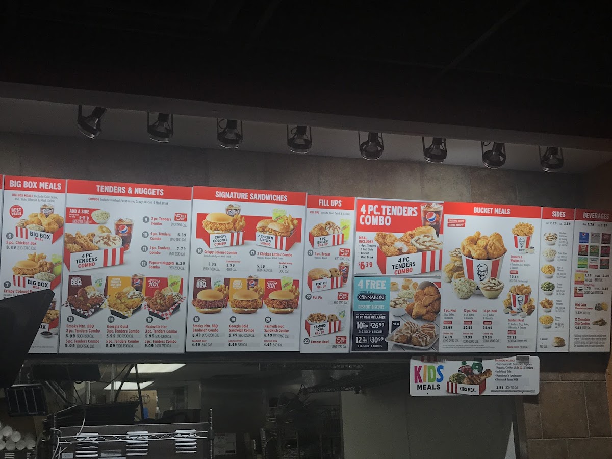 KFC Photo Menu 1