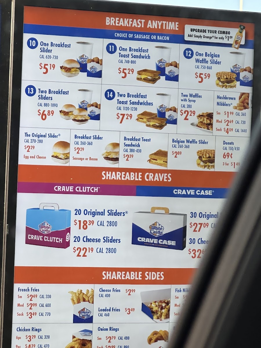 White Castle Photo Menu 2