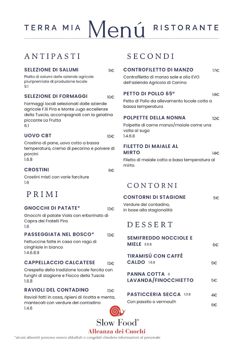 Terra mia Photo Menu 6