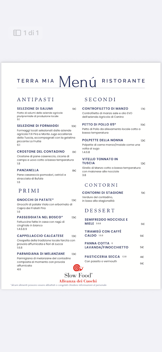 Terra mia Photo Menu 7