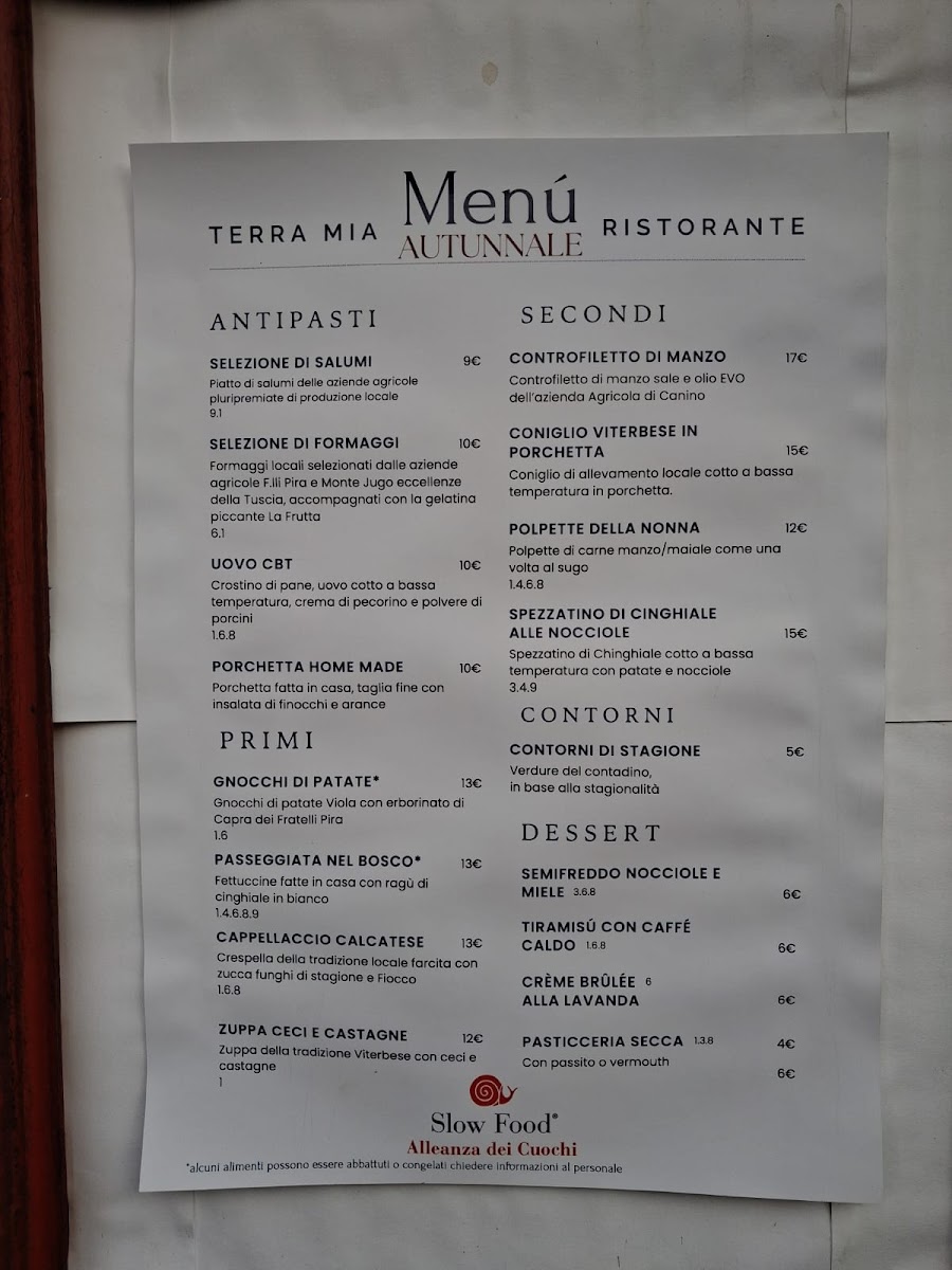 Terra mia Photo Menu 9