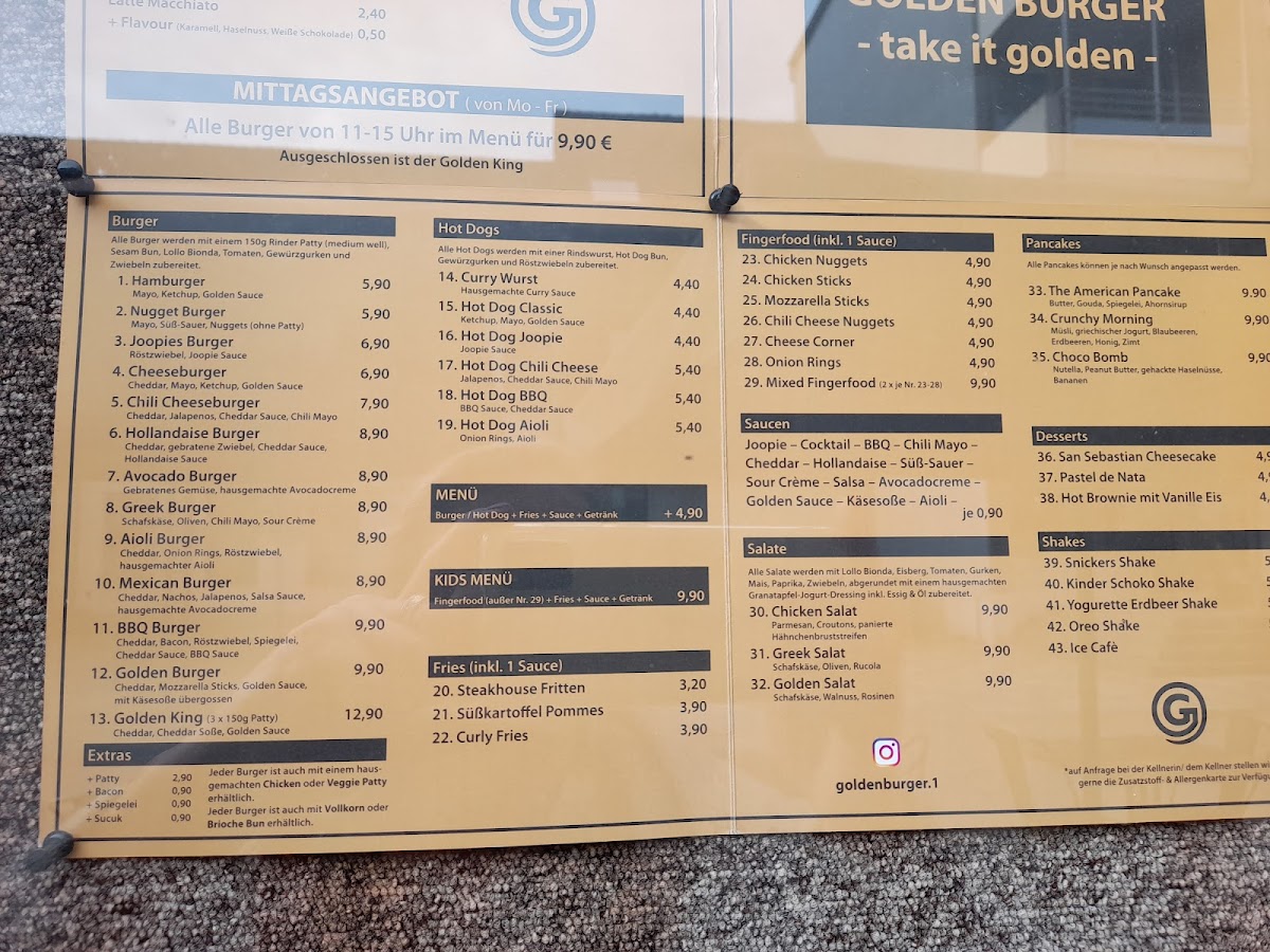 Golden Burger Photo Menu 6