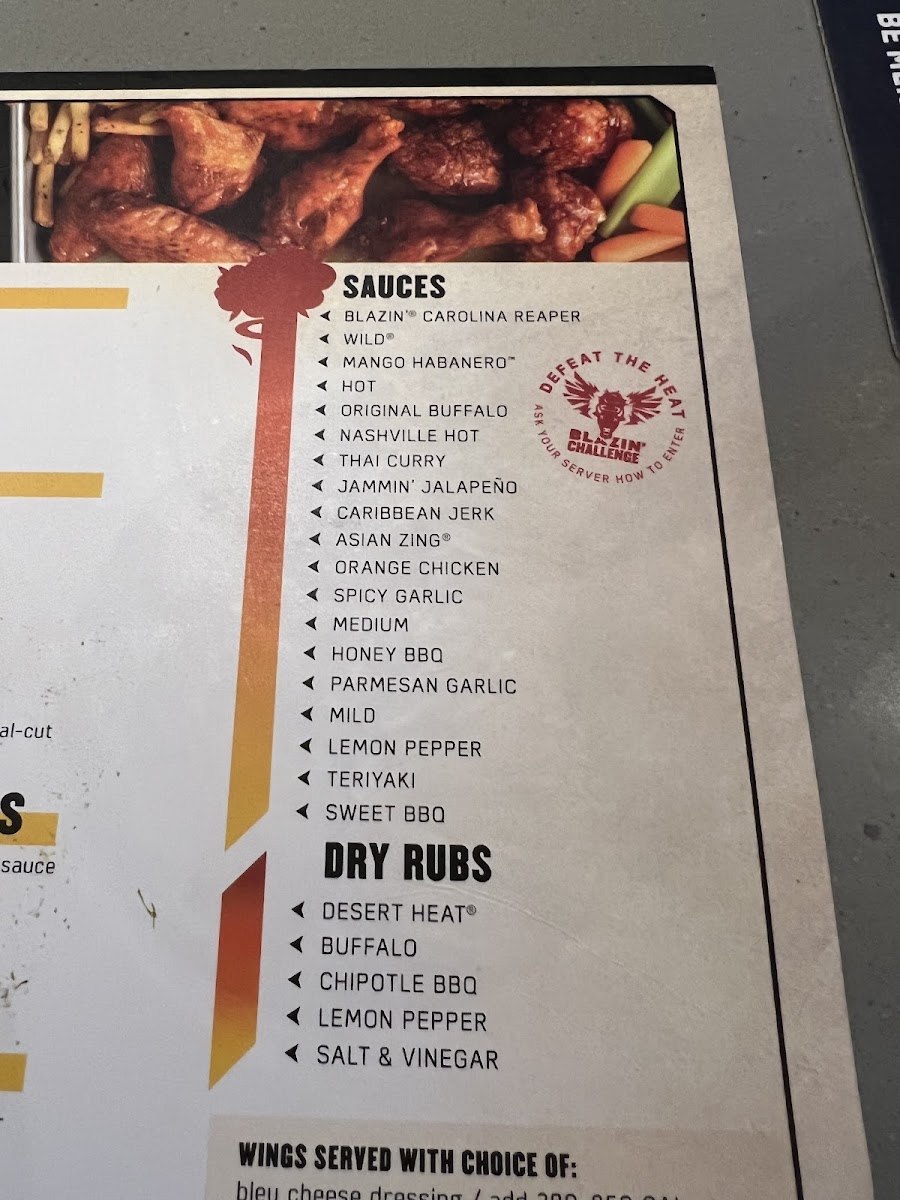 Buffalo Wild Wings Photo Menu 3